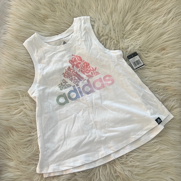 Girls Adidas Loose Tanks S(7/8) NWT - Picture 2 of 5